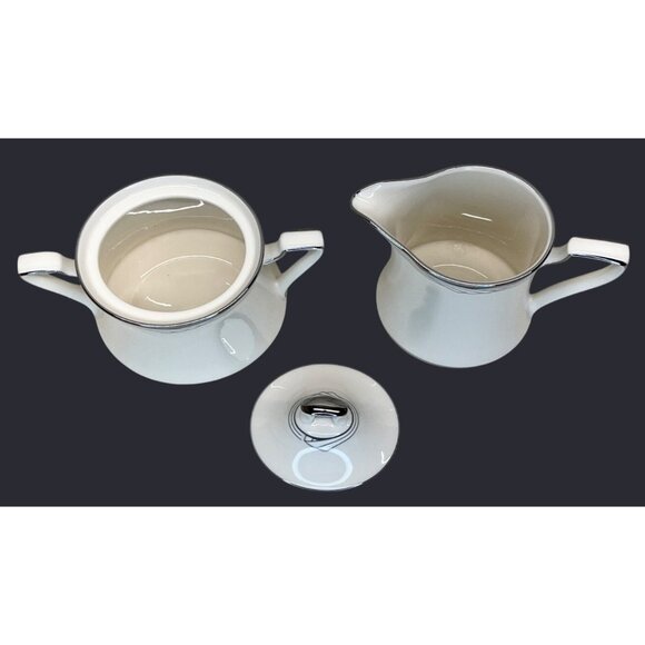Noritake Fine China Sterling Cove 7720 Creamer and Sugar Set - Picture 6 of 7